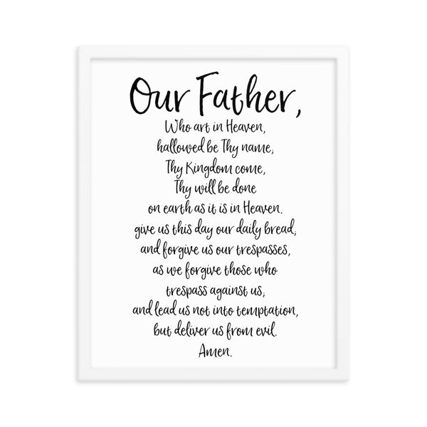 our father prayer the lords prayer framed catholic art