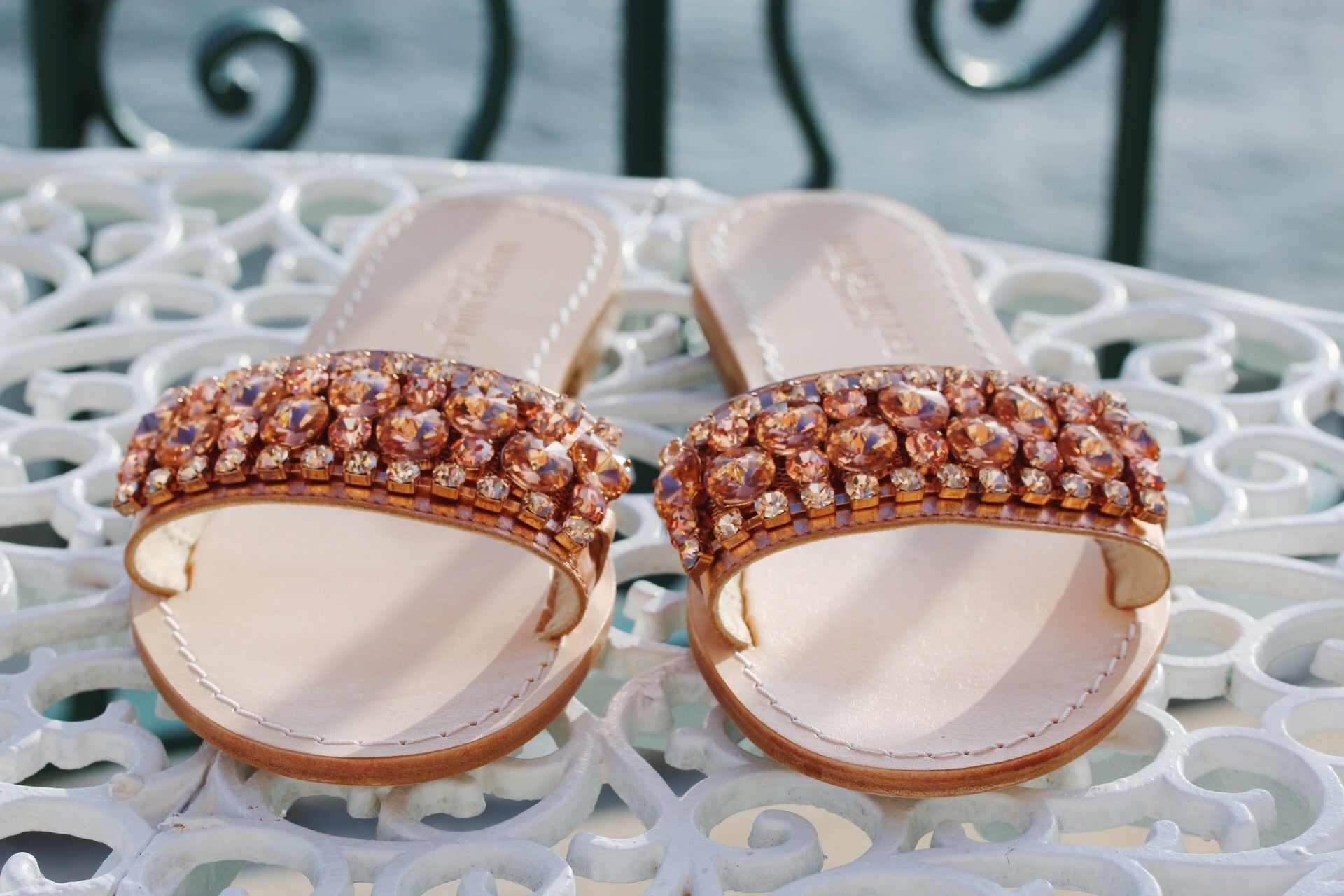 Natasha Slide Sandal (rose gold) – Maiori Minori Sandals Australia