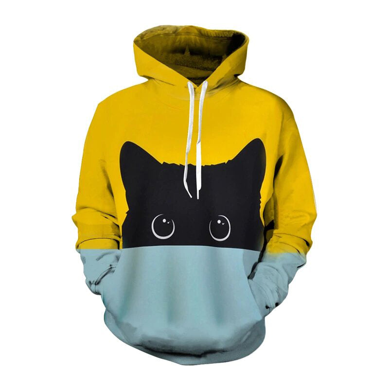 black cat two tone sweatshirt