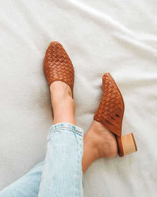 Prague Woven Mule - Cognac – Liberté Leather