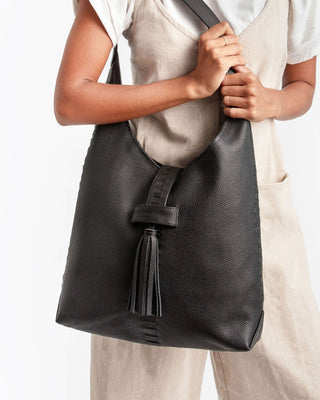 Leather X-Long Fringe Bag (More Colors) Black / L28xW4xH28CM