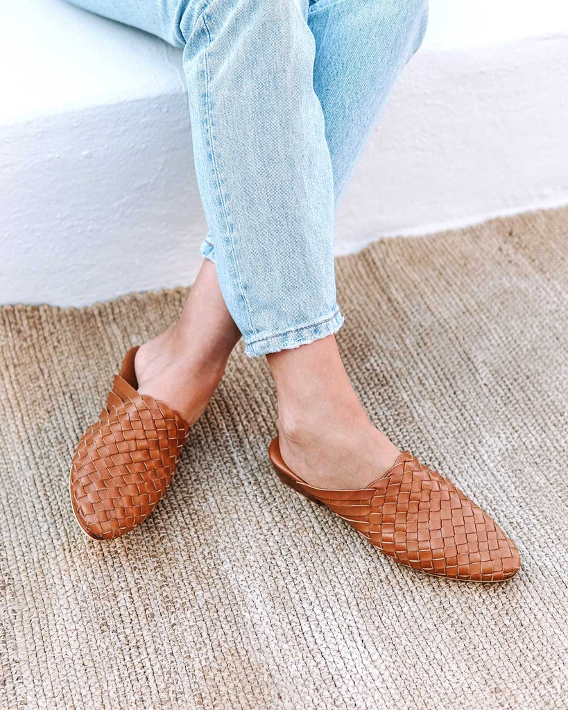 Prague Woven Mule - Cognac â LibertÃ©