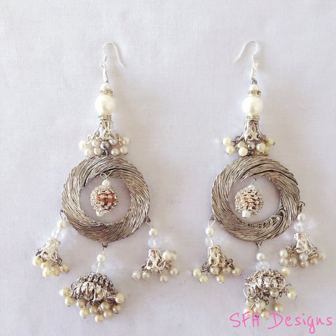 silver earrings