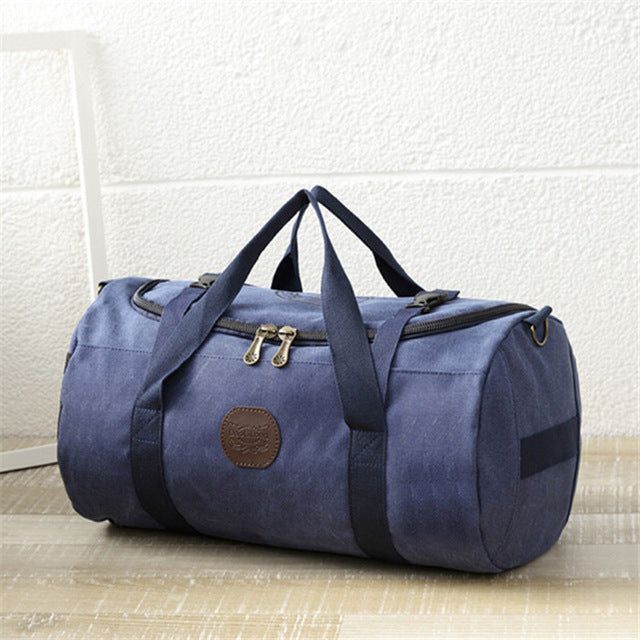 large blue tote bag