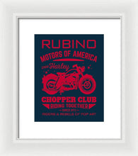 Rubino Motorcycle Club - Framed Print Framed Print Pixels 8.000" x 10.000" White White