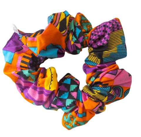 Purple Kente Scrunchie I The Enchanted Magnolia