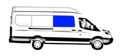 AMA Passenger Sliding Door Half-Slider Glass Window Ford Transit Van 2015-2019  130" or 148" , 148" Extended Wheelbase Medium and High Roof Van