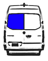 WillGlass Driver Rear Cargo Door Solid Glass Window Sprinter Van 2019-2020  144" and 170" Wheel Base (Low or High Roof)