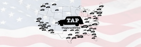 Tap Truck Logo over USA map