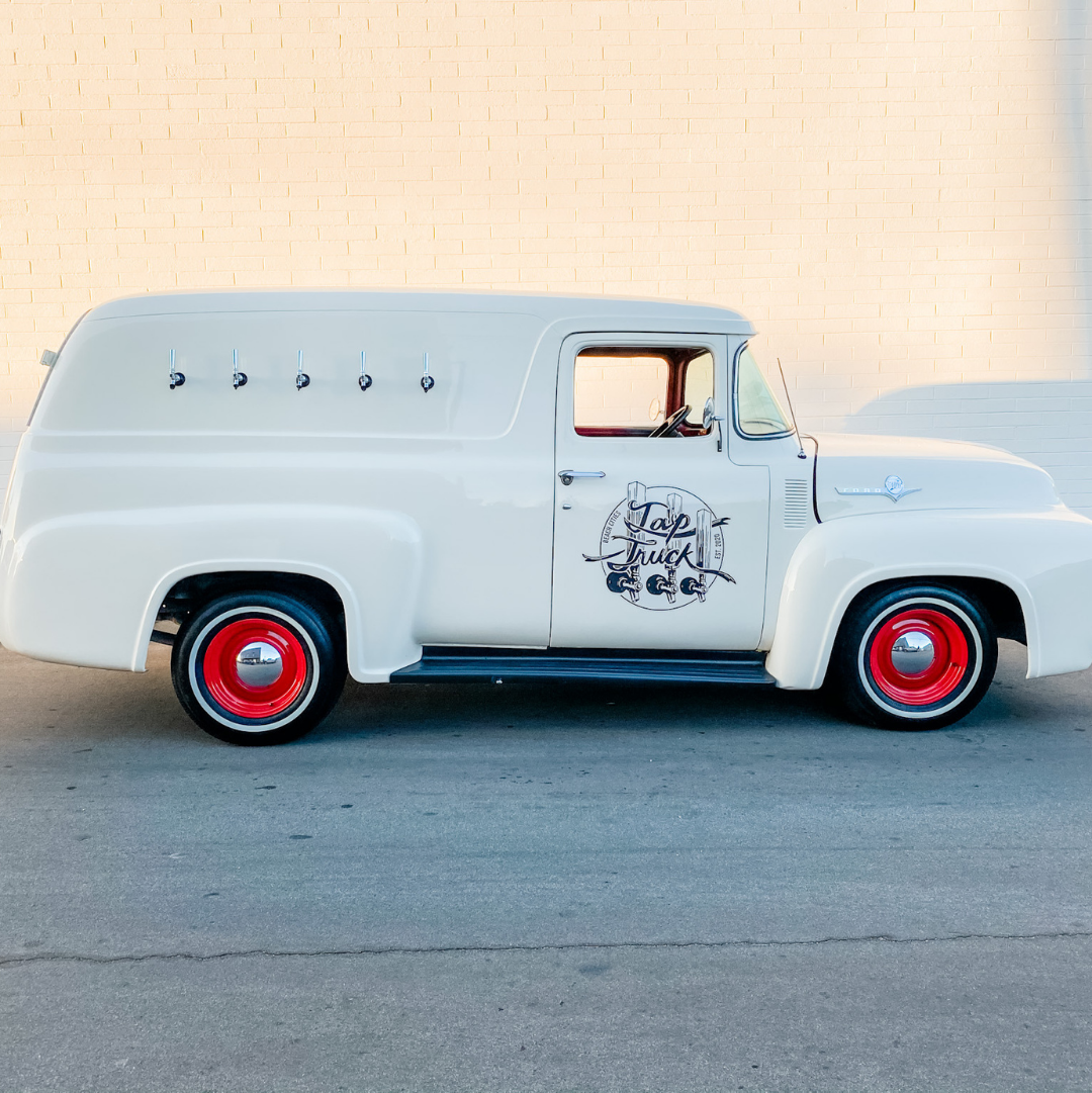 Tap Truck Beach Cities is a 1956 Ford mobile bar.