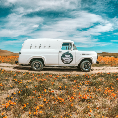 Let our vintage 1960 Ford Panel Truck “Betty” as your co-host. She adds a unique sense of style to your event while serving happiness to your guests one pour at a time.