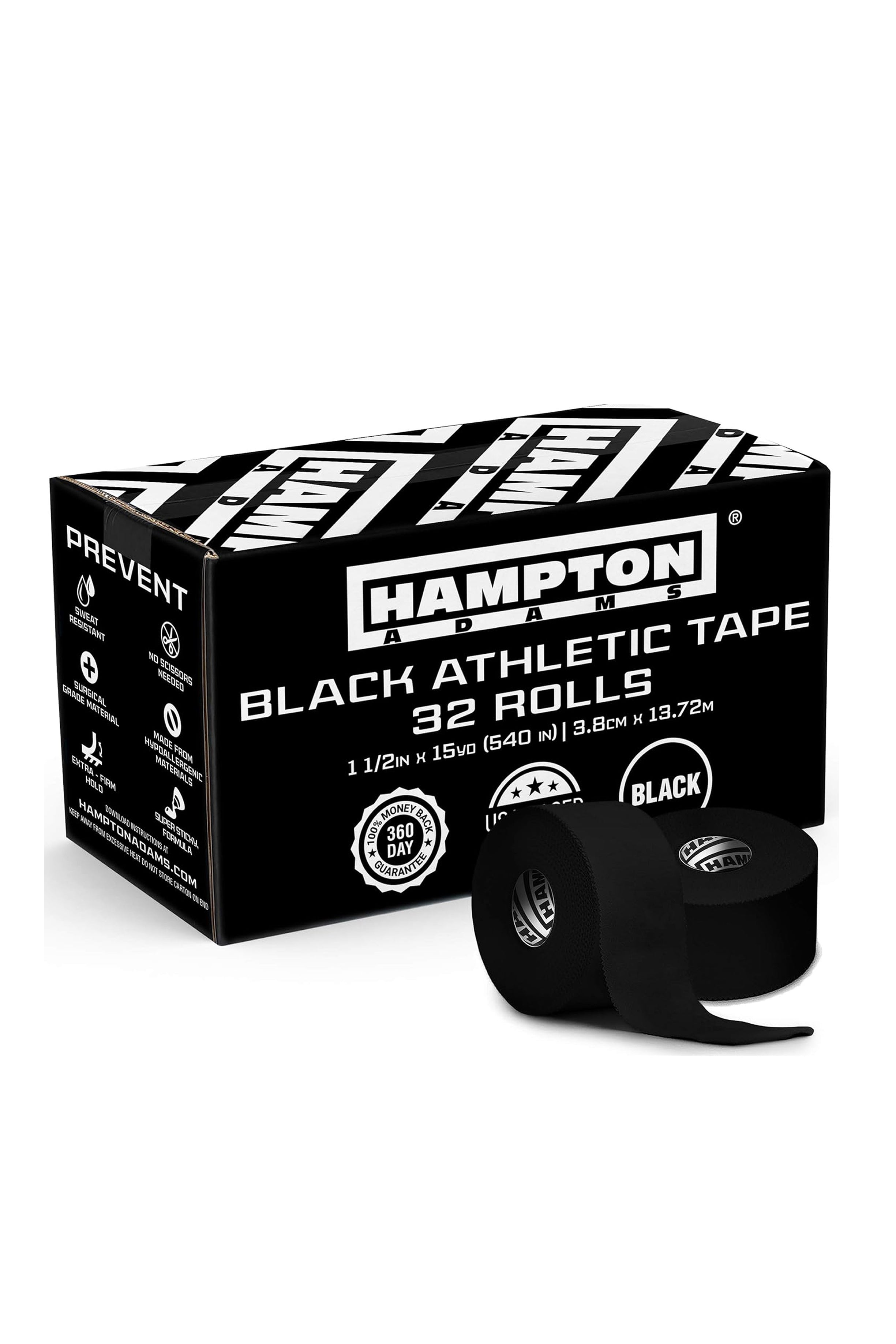 Hampton Adam | 32-Pack of Premium Athletic Tape, Black