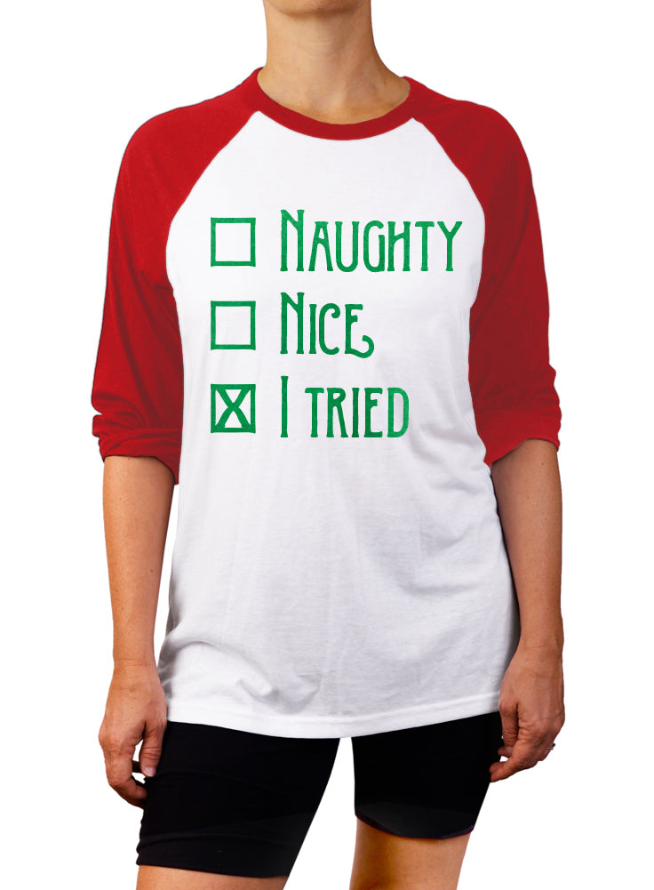 christmas baseball tee