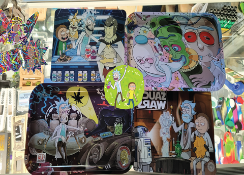 gettin-schwifty-at-shell-shock-rick-and-morty-dunkees-rolling-tray-dab-pads-edmonton-canada