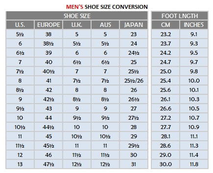 us size shoes for men