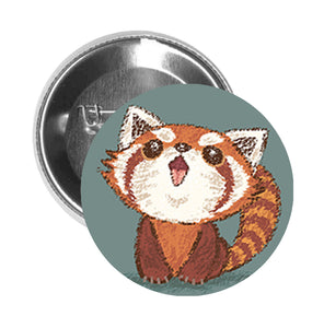 Round Pinback Button Pin Brooch Adorable Baby Red Panda Sketch Kawaii Shinobi Stickers