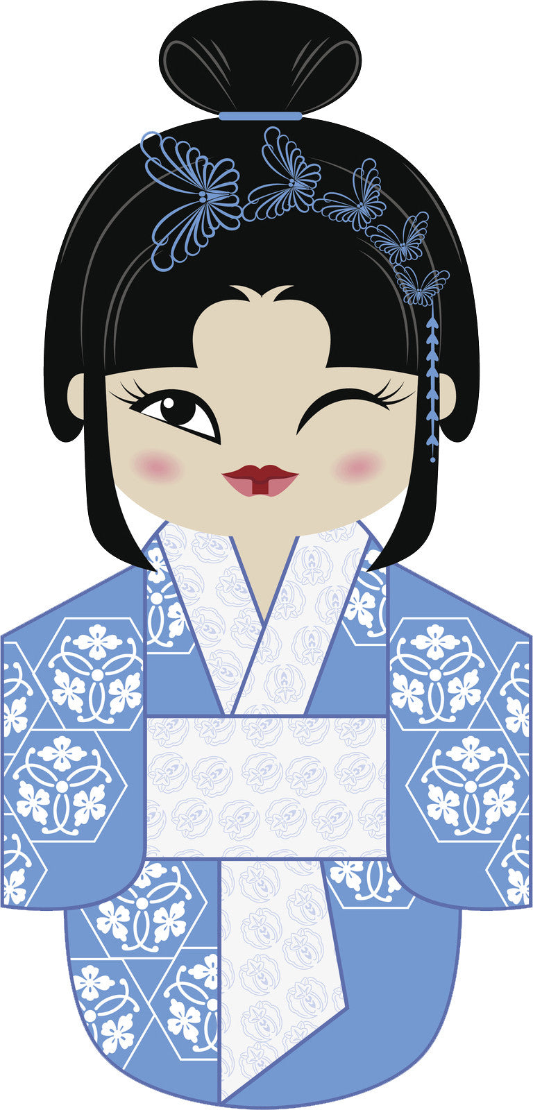 Cool Pretty Kawaii Japanese Geisha Cartoon 1 Vinyl Decal Sticker