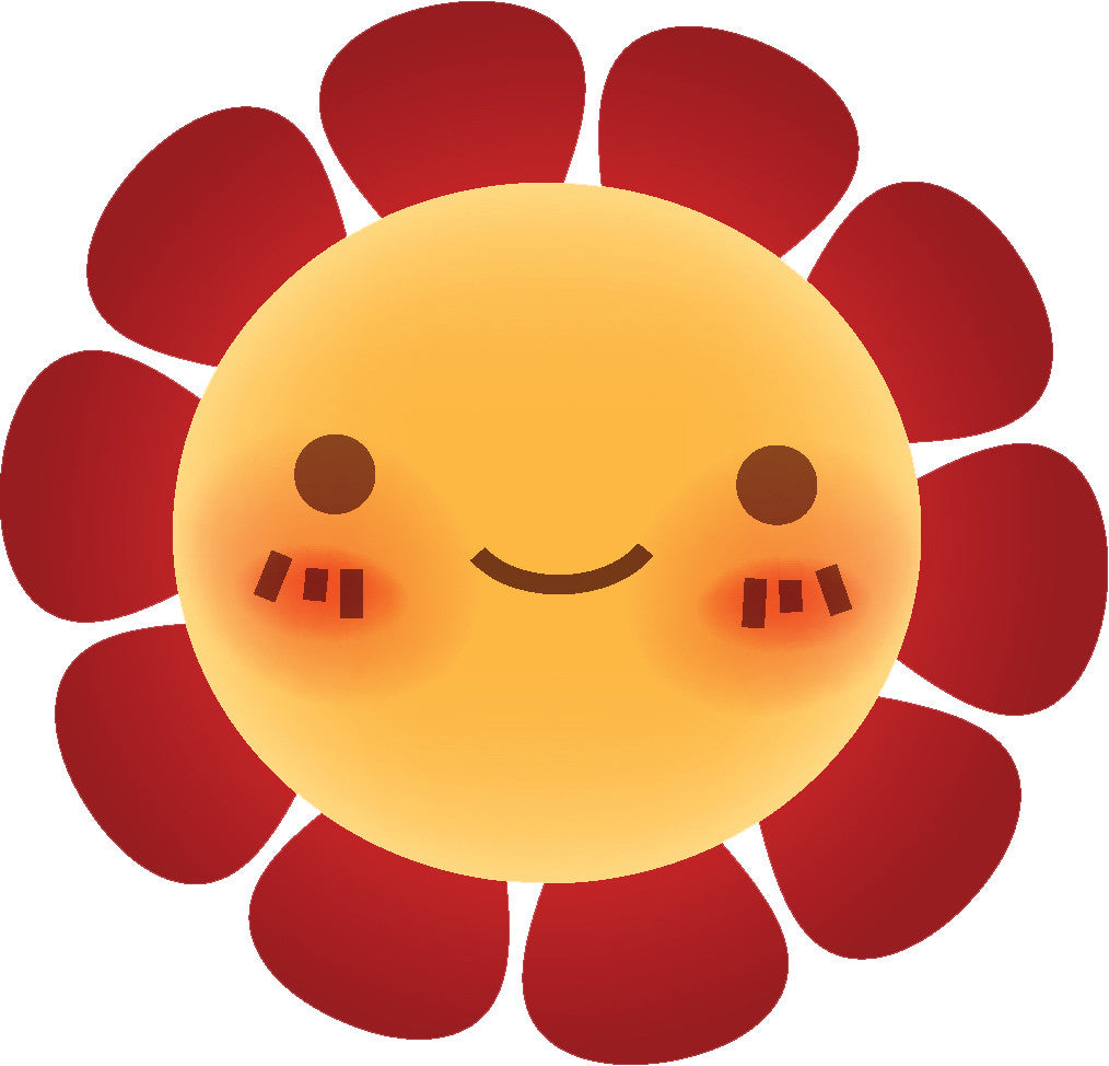 Cute Blushing Flower Cartoon Emoji #5 Vinyl Decal Sticker – Shinobi