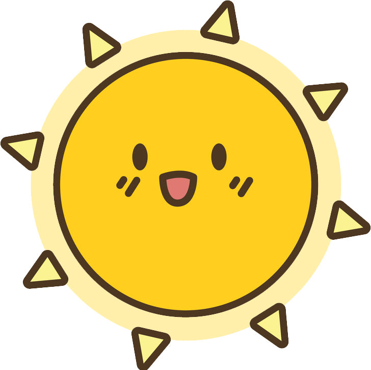 Cute Kawaii Summer Cartoon Emoji Pen Art - Sun #1 Vinyl Decal Sticker ...