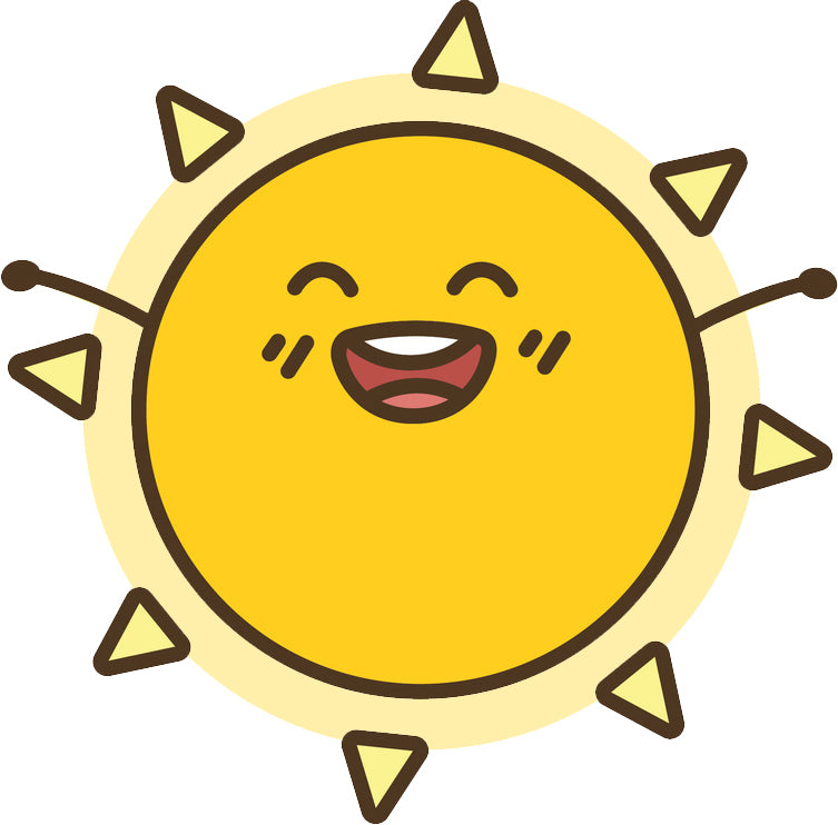 Cute Kawaii Summer Cartoon Emoji Pen Art - Sun #2 Vinyl Decal Sticker ...