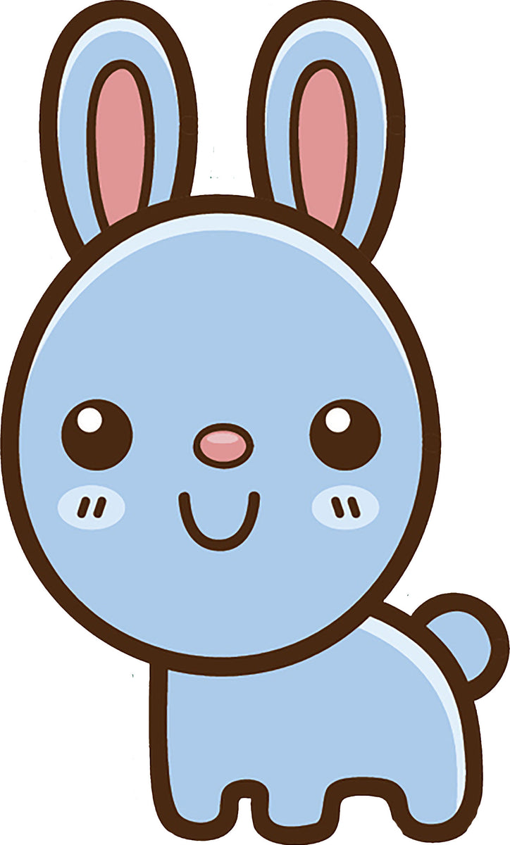 Cute Simple Kawaii Animal Cartoon Icon - Bunny Rabbit Vinyl Decal Stic