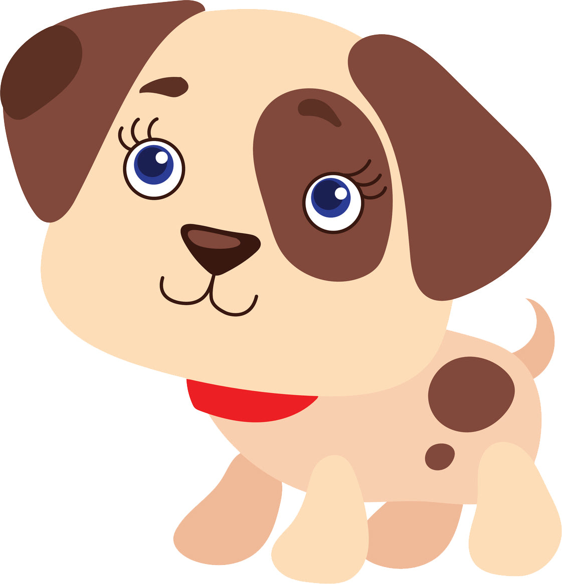 Cute Simple Puppy Dog Cartoon Emoji Vinyl Decal Sticker – Shinobi Stickers