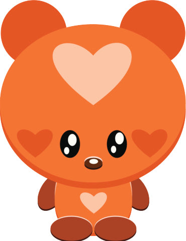 Adorable Red Heart Cartoon Emoji - Plain Vinyl Decal Sticker – Shinobi  Stickers