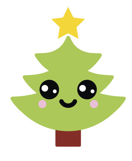 Happy Holiday Christmas Tree Emoji #10 Vinyl Decal Sticker – Shinobi ...