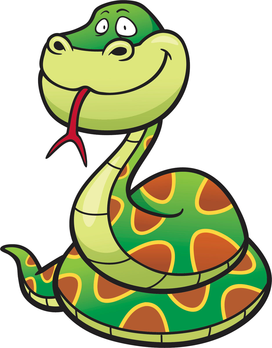 Happy Silly Jolly Comic Animal Cartoon - Snake #3 Vinyl Decal Sticker ...