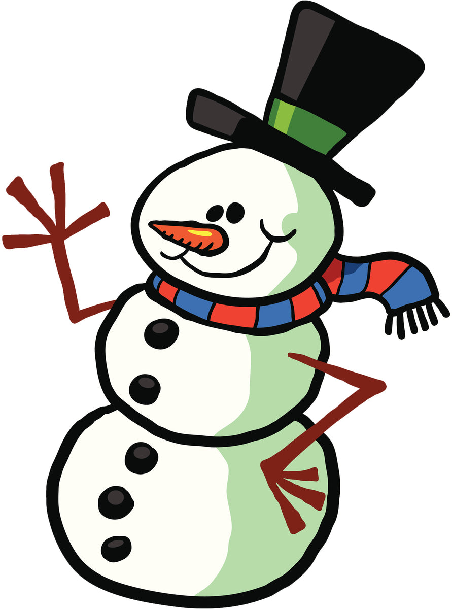 Happy Waving Frosty the Snowman Cartoon Vinyl Decal Sticker – Shinobi ...