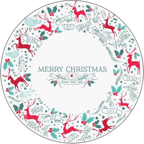 Christmas Snowflake Stickers Peace Merry Xmas Sticker Vinyl Sticker Size 5in