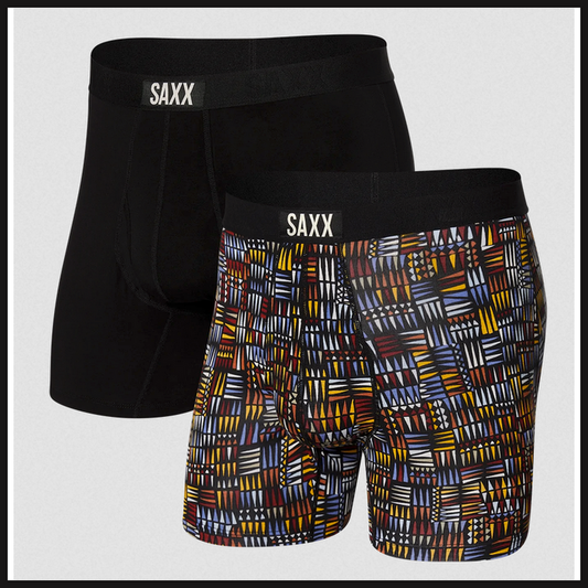 Vibe Men's Boxer Brief 2-Pack - Black/Wood Camo