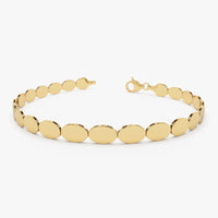 14k Gold Oval Link Stacking Bracelet