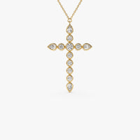 1.25 ctw 14k Mixed Shape Lab Grown Diamond Cross - Iris