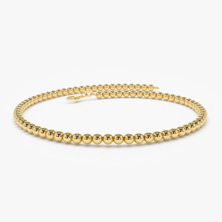 14k Solid Gold Tiny Paper Clip Link Bracelet – FERKOS FJ