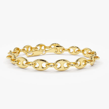 AZUNI CHUNKY OVAL LINK CHAIN BRACELET — Peacock & May