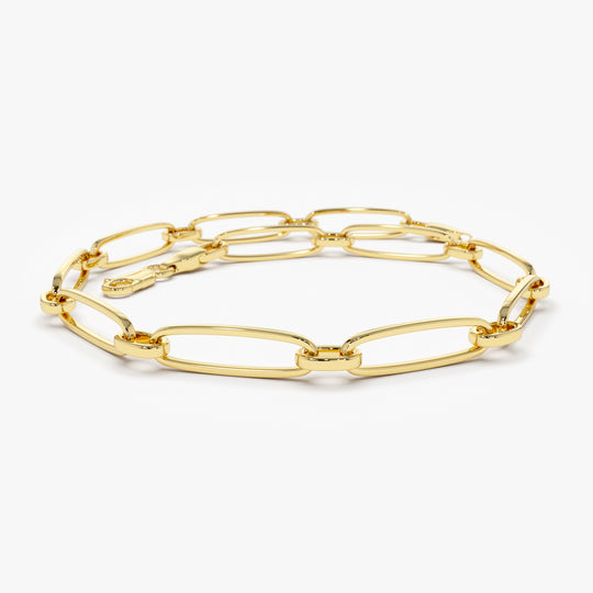 14k 3.5 MM Mariner Chain Link Bracelet