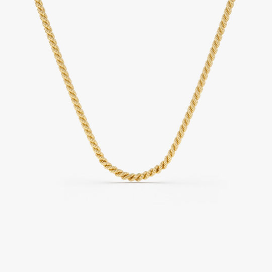 Solid 14K Gold Vermeil Sterling Silver Rope Diamond-Cut Necklace Chains  1.5MM - 5.5MM, Gold Chain for Men & Women, Made In Italy, Next Level Jewelry  - Walmart.com
