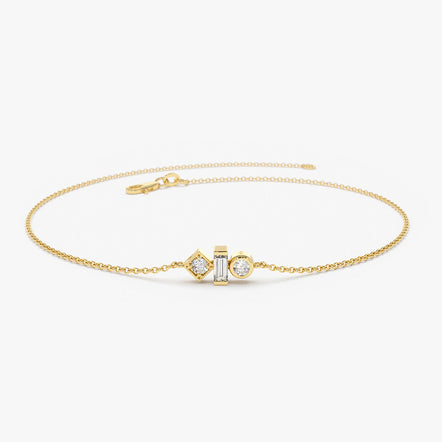 14k Gold Dainty Diamond Bracelet – Mignonne Gavigan x Diamonds Direct