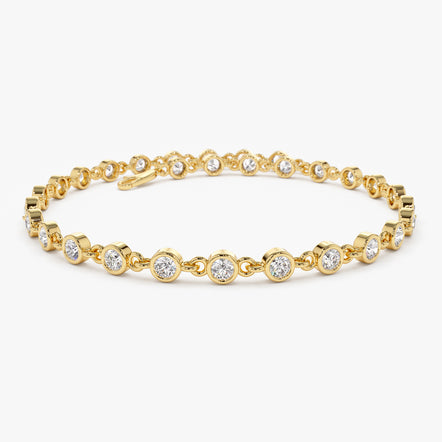 Material Good | Bezel Set Diamond Tennis Bracelet - 2.15 Carats