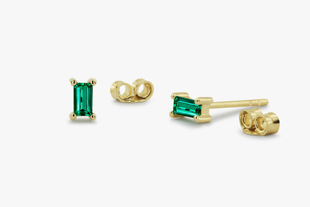 14K Gold Drop Single Spike Earrings 14K Rose Gold