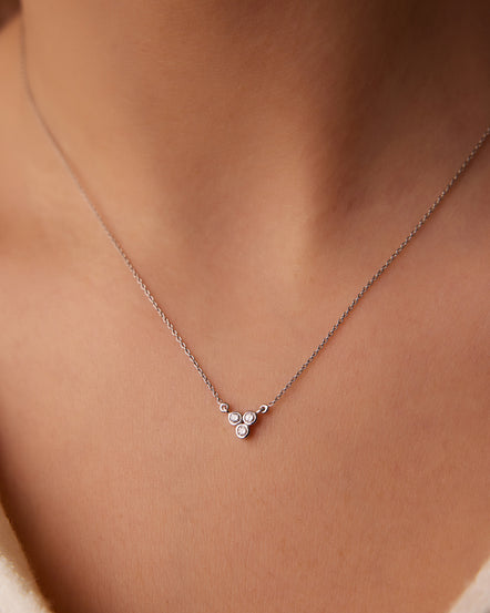 14k Bezel Set Diamond Necklace – FERKOS FJ