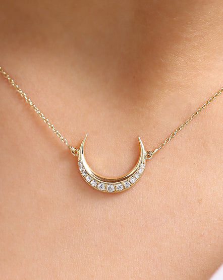 Crescent Moon Necklaces for Women - Up to 75% off | Lyst