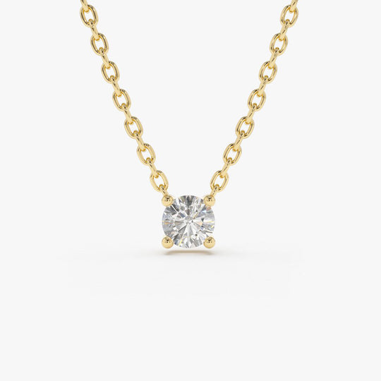 Diamond Lowercase Initial Necklace in 14K Gold – JG Kronenberger Fine  Jewelry