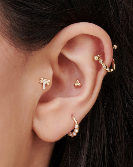 Buy Diamond Cartilage Earring Diamond Helix Earring Helix Online in India   Etsy
