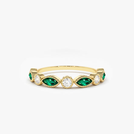 Emerald-Cut Diamond Cuff w/ Pavé 14K Rose Gold