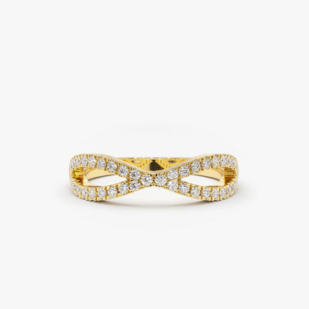 Braided Design Ornate Diamond Band.05 Cttw 14k Gold 205B