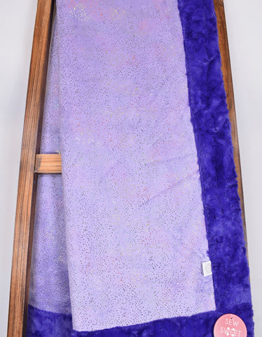 Purple Blanket With Multicolor Sparkles