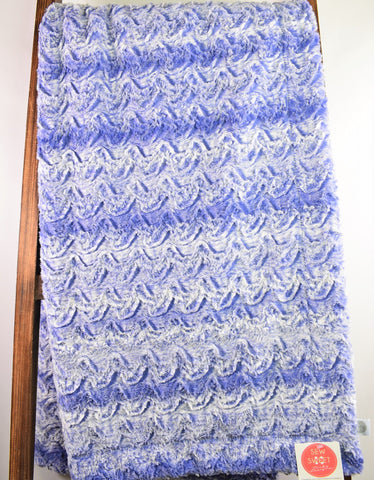 Blue and Wavy Textured Blanket