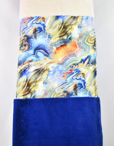 Blue Cosmic Print with Almond and Midnight accent fabrics